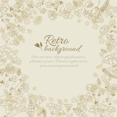 Vintage flowers background with text field N2