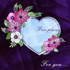 heart of roses with space for text