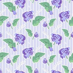 Vintage flowers seamless pattern N6