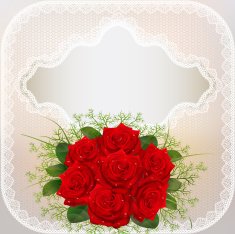 card with red roses N2