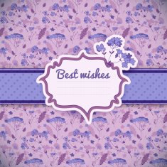 Vintage flowers background Greetings card N2