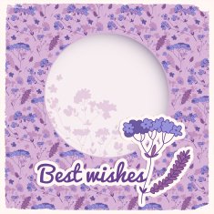 Vintage flowers background Greetings card N5