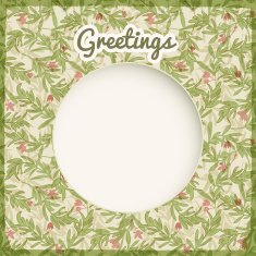 Vintage flowers background Greetings card N6