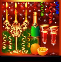 festive background with candles