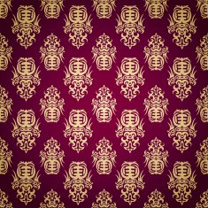 pattern in the old style with curls N2