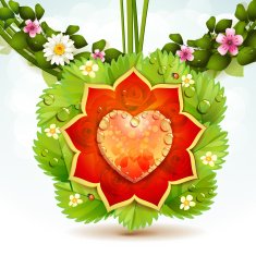Heart with flowers N6