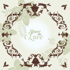 Love Flowers Elegant Card