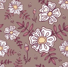 Seamless pattern with abstract flowers N30