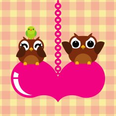 Owls couple in love