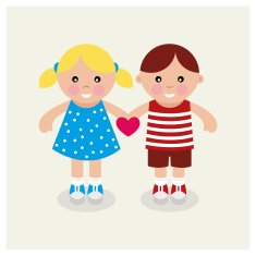 Kids holding heart N2