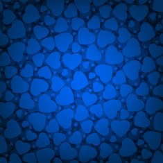Blue Valentine's day background with hearts EPS 8