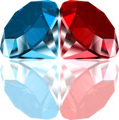 Red and blue diamonds Vector
