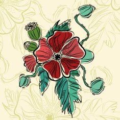 Poppy postcard