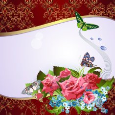 Background with Pink Roses N5