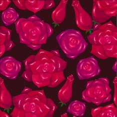 Seamless pattern of roses N14