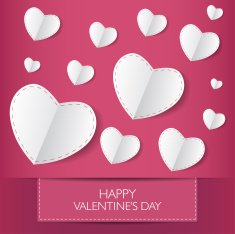 Valentine's card with text and heart shape Vector ilustration N29
