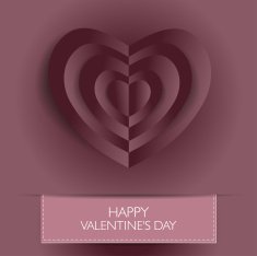 Valentine's card with text and heart shape Vector ilustration N30