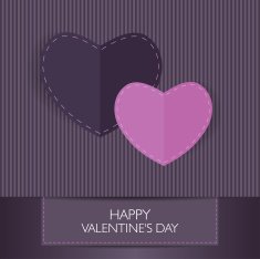 Valentine's card with text and heart shape Vector ilustration N31