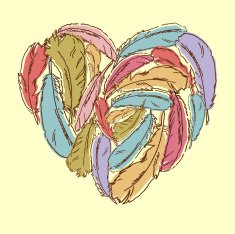 Feather heart N2