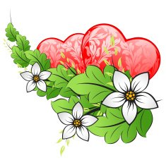 Valentines Day Card with Hearts Vector Background