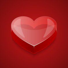 Glass Vector Heart N2