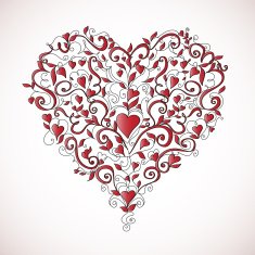 Heart-shaped ornament N2