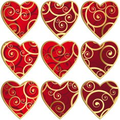 Set of hearts N14