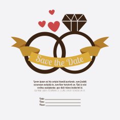 Wedding design over white background vector illustration N9