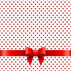 Background with red bow N3