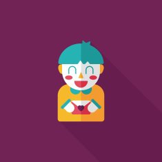 Valentine's day boy flat icon with long shadow eps10 N19