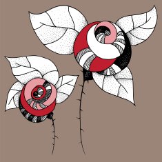 Graphic roses N8