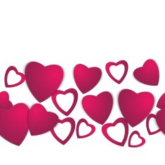 Valentines day Abstract paper hearts Love Valentine background with hearts N119