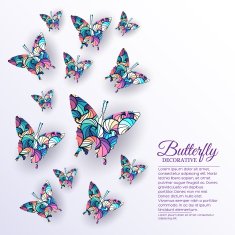 beautiful colorful butterfly background concept