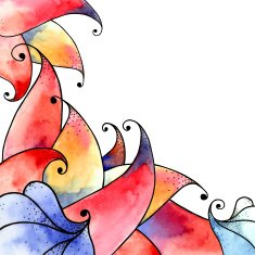 Watercolor floral petals