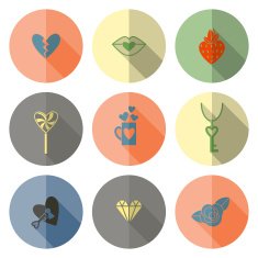 Happy Valentines Day Icons N584