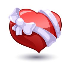 Valentine heart with a bow-knot N11