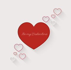 Valentines day card with heart N11