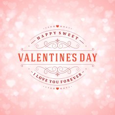 Happy Valentine's day Greeting Card and Bokeh N11