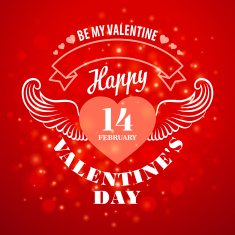 Typography Valentine's Day cards on bokeh background N7