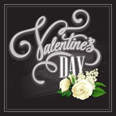 Inscription Valentine's Day Vector illustration