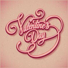 Inscription Valentine's Day Vector illustration N3