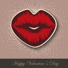 Paper Hearts Lips kiss sticker N2
