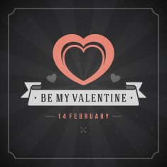Happy Valentine's day Greeting Card Vintage Vector Background N2