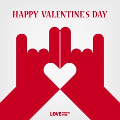 Valentine happy love hand sign