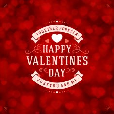 Happy Valentine's day Greeting Card and Bokeh N13
