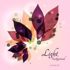 Magical glowing floral background