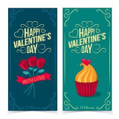 Saint Valentine Day banners N5