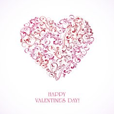 Ornate Valentines heart
