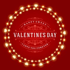 Happy Valentine's Day Glowing Decoration Light Bulbs N9