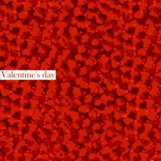 Happy Valentine's Day lettering Greeting Card on red background N16